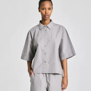 Astrid S/S Shirt Poplin Gots - Monument